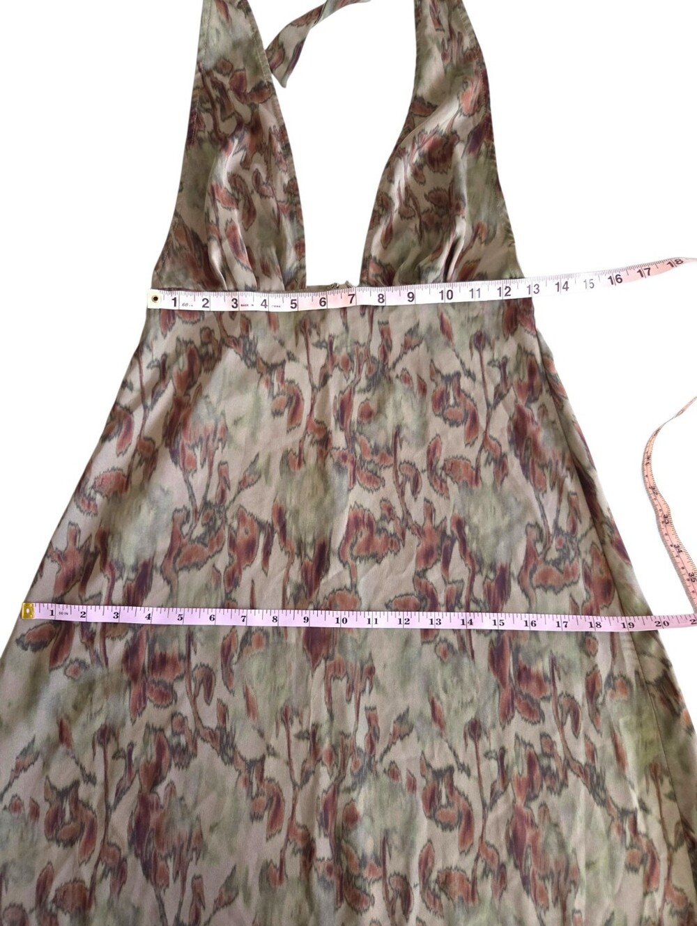 WHOWHATWEAR Floral Open Back Halter Plunge Maxi Dress Size 4 - Picture 9 of 15